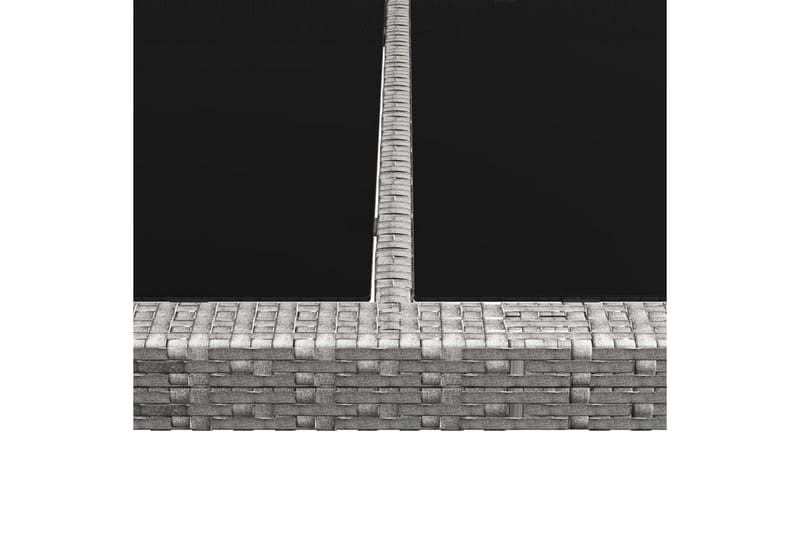 Udendørs Spisebord 200x150x74 cm Polyrattan Grå - Møbler - Borde - Spisebord og køkkenbord