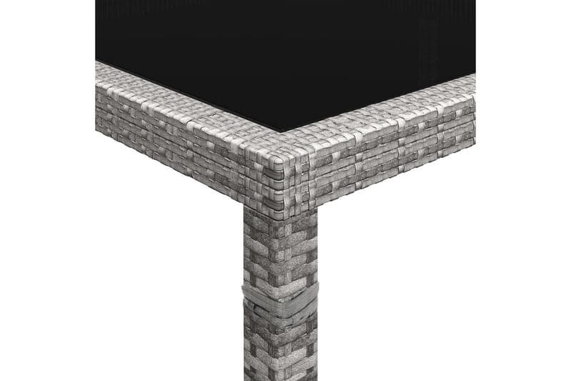 Udendørs Spisebord 200x150x74 cm Polyrattan Grå - Møbler - Borde - Spisebord og køkkenbord