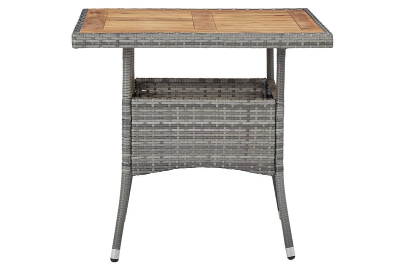 udendørs spisebord polyrattan og massivt akacietræ grå - Spisebord og køkkenbord