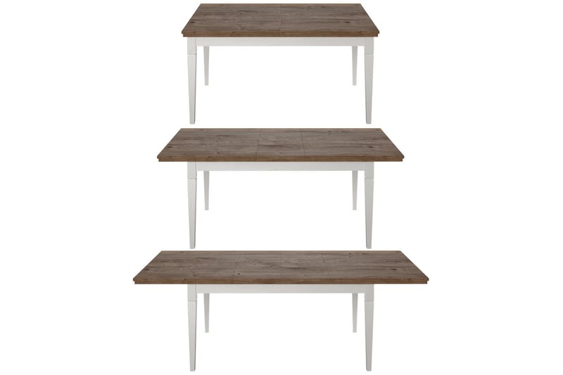 Udvideligt Udvideligt Spisebord 160 cm - Hvid / natur - Møbler - Borde - Spisebord og køkkenbord