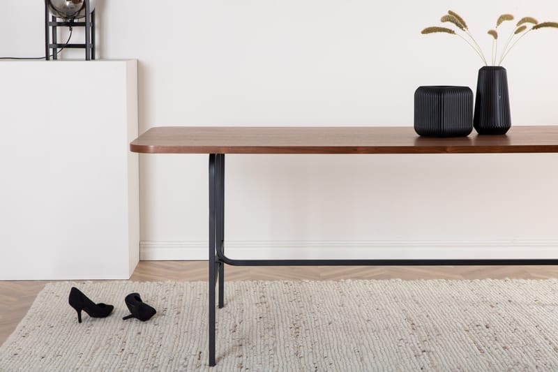 Unos Spisebord 200 cm - Valnødsbrun/Sort - Spisebord og køkkenbord