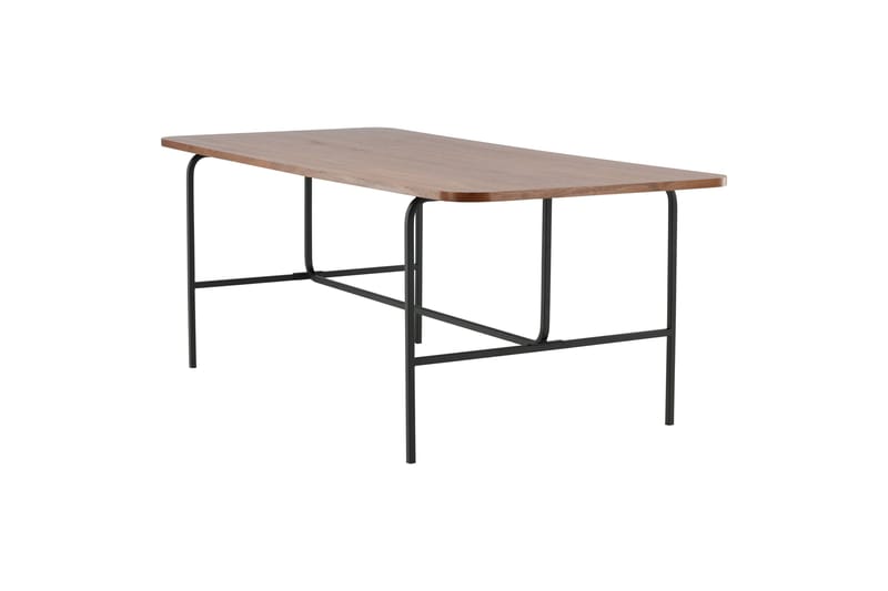 Unos Spisebord 200 cm - Valnødsbrun/Sort - Spisebord og køkkenbord
