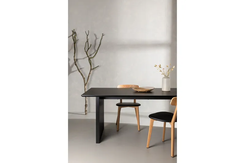 Vail Stort Rektangulært Spisebord 230 cm i Træ - Sort - Møbler - Borde - Spisebord og køkkenbord