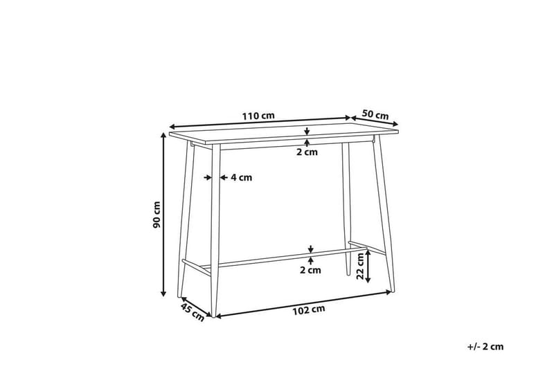 Vechas Spisebord 90 cm - Hvid/Lyst Træ - Spisebord og køkkenbord