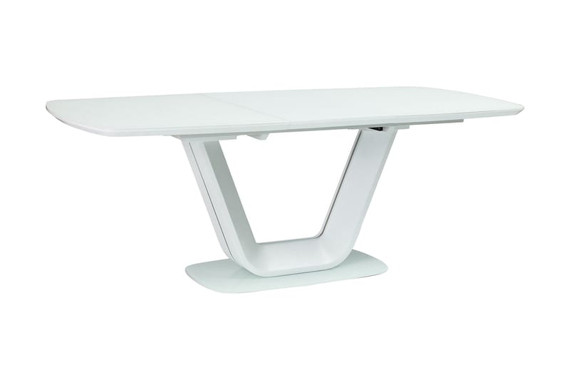 Ventera Udvideligt Spisebord 160 cm - Glas/Hvid - Spisebord og køkkenbord