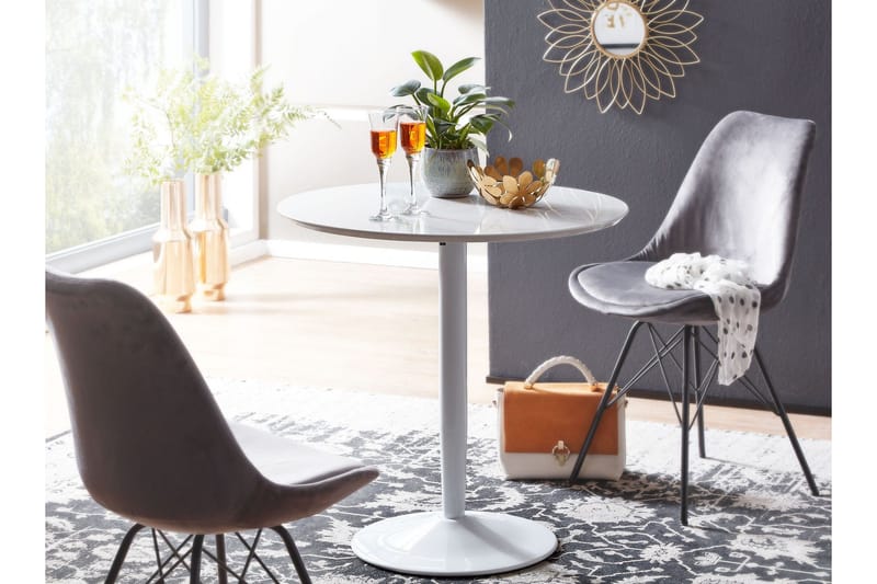 Wilhem Spisebord 75 cm Rund - Hvid - Møbler - Borde - Spisebord og køkkenbord