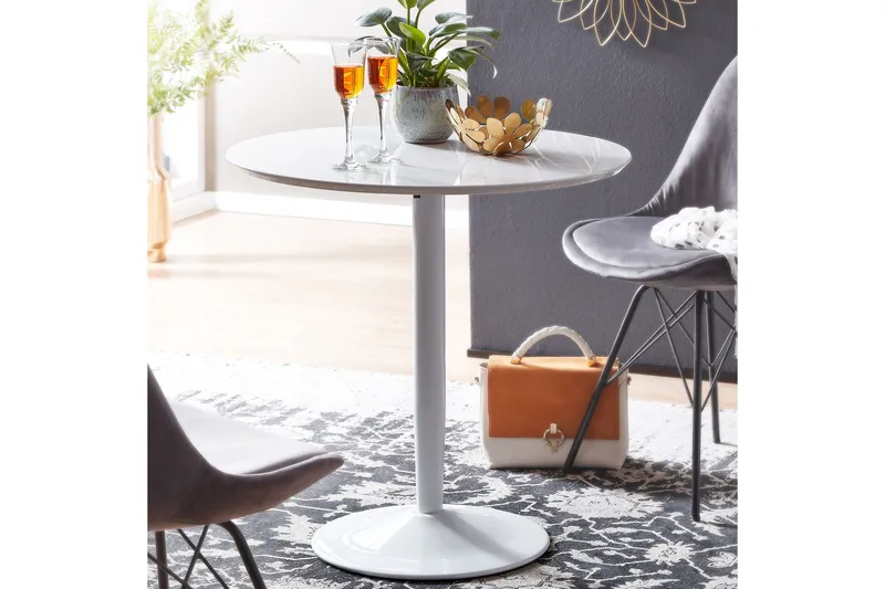 Wilhem Spisebord 75 cm Rund - Hvid - Møbler - Borde - Spisebord og køkkenbord