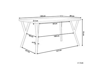 Willanna Spisebord 140x80 cm - Træ / natur - Møbler - Borde - Spisebord og køkkenbord