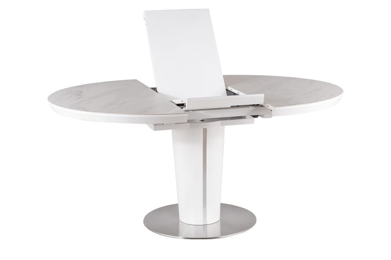 Wilora Udvideligt Spisebord 120 cm Rundt - Keramik/Lyse - Spisebord og køkkenbord