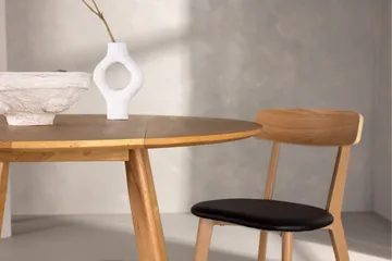 Yakidon Udtrækkeligt Rundt Spisebord 120 cm med Træ- og Egetræsudseende - Brun - Møbler - Borde - Spisebord og køkkenbord