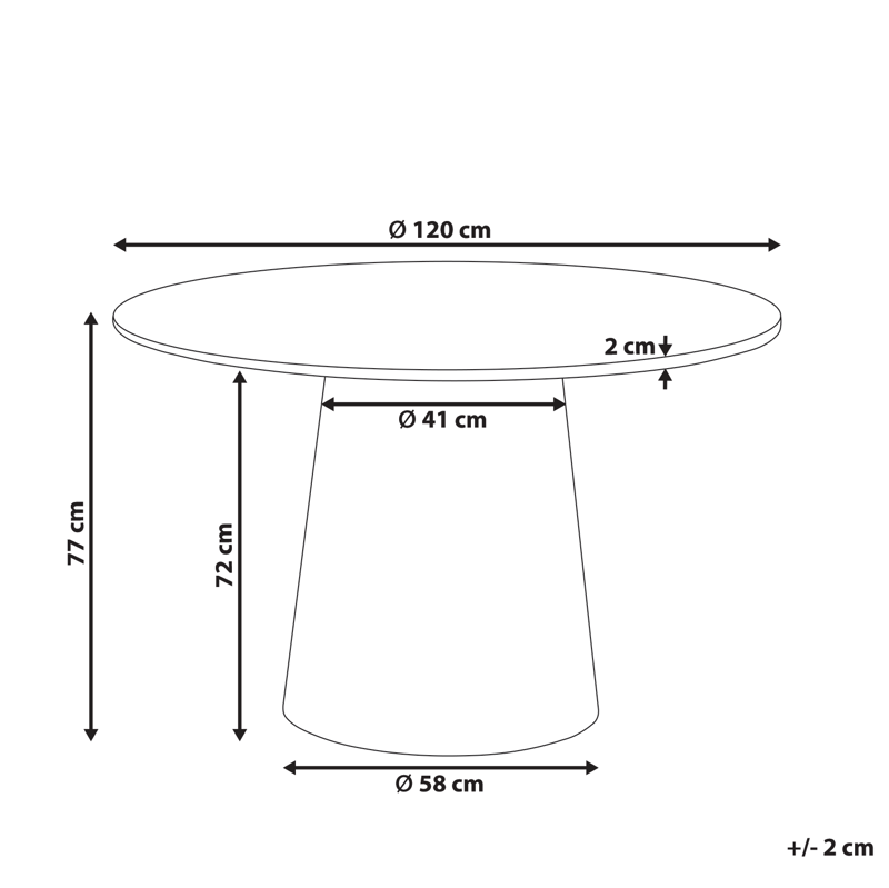 Spisebord Oyen 120 cm - Sort - Møbler - Borde - Spisebord og køkkenbord
