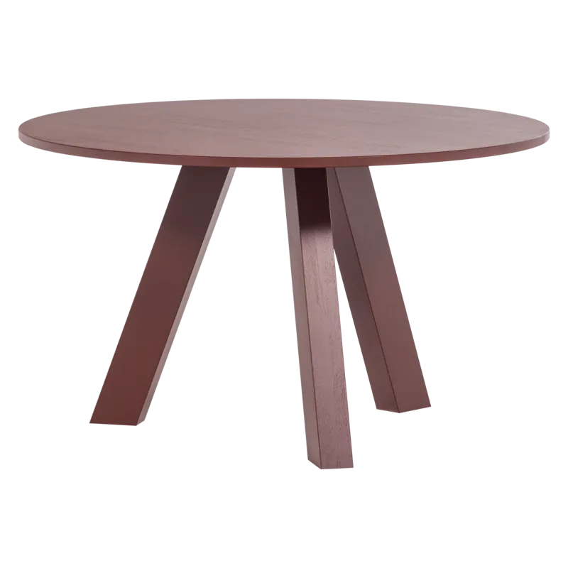 Spisebord Rhonda 129 cm rundt, Vinrød