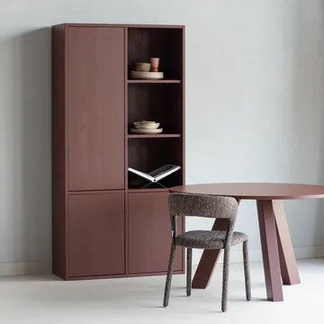 Spisebord Rhonda 129 cm rundt - Vinrød - Møbler - Borde - Spisebord og køkkenbord