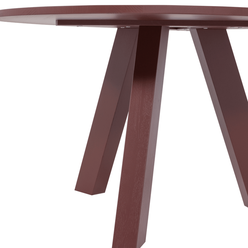 Spisebord Rhonda 129 cm rundt - Vinrød - Møbler - Borde - Spisebord og køkkenbord