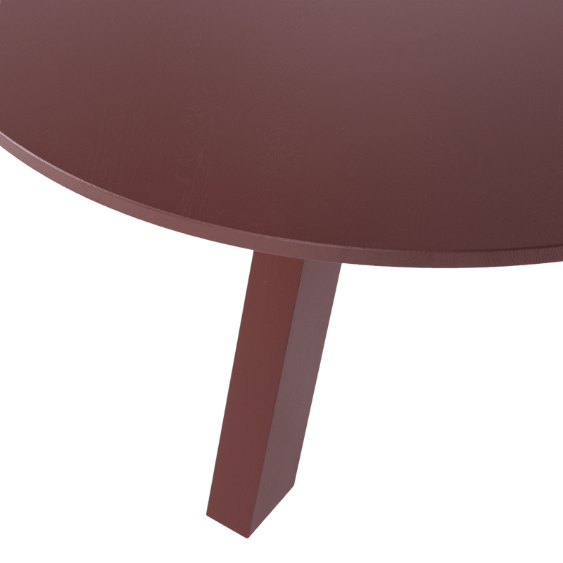 Spisebord Rhonda 129 cm rundt - Vinrød - Møbler - Borde - Spisebord og køkkenbord