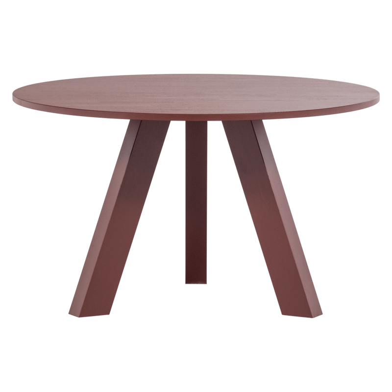 Spisebord Rhonda 129 cm rundt - Vinrød - Møbler - Borde - Spisebord og køkkenbord
