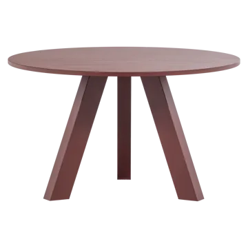 Spisebord Rhonda 129 cm rundt - Vinrød - Møbler - Borde - Spisebord og køkkenbord