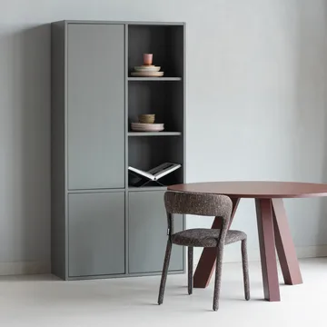 Spisebord Rhonda 129 cm rundt - Vinrød - Møbler - Borde - Spisebord og køkkenbord