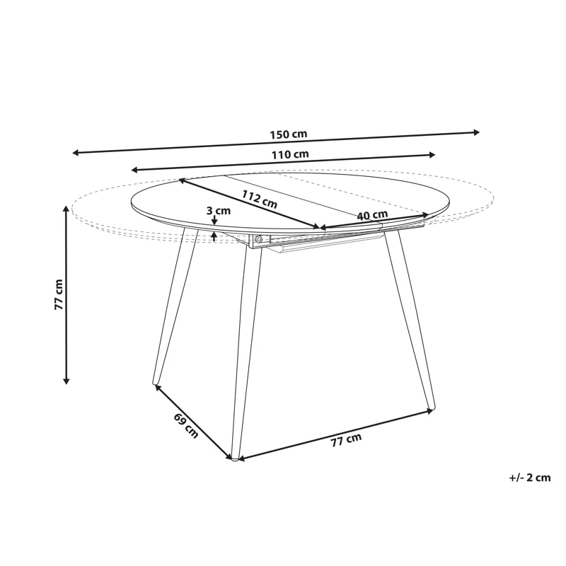 Spisebord Seniac 150 cm - Brun - Møbler - Borde - Spisebord og køkkenbord