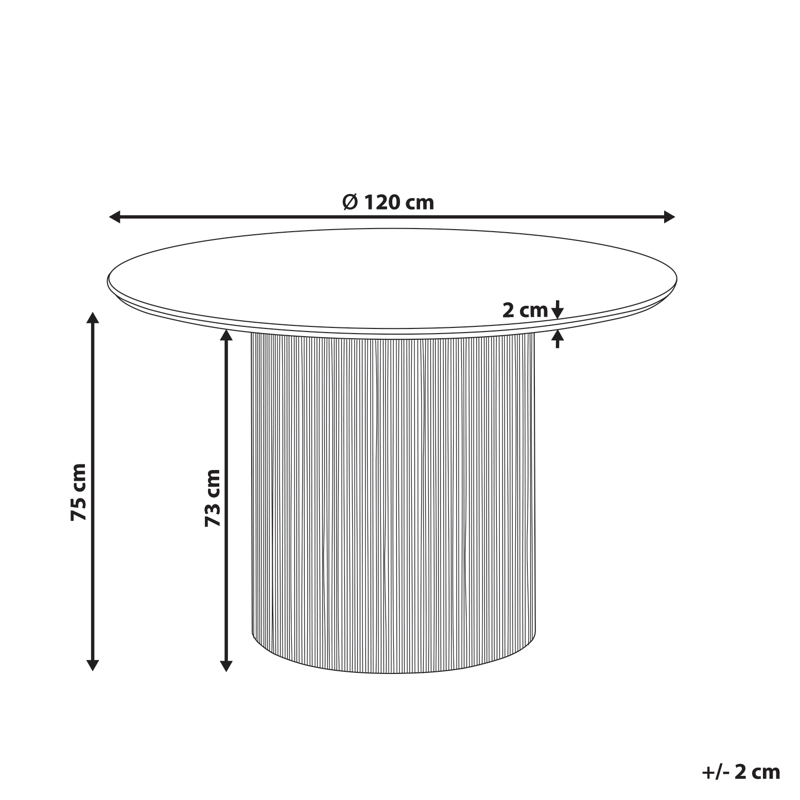 Spisebord Sheho 120 cm - Lysebrun - Møbler - Borde - Spisebord og køkkenbord