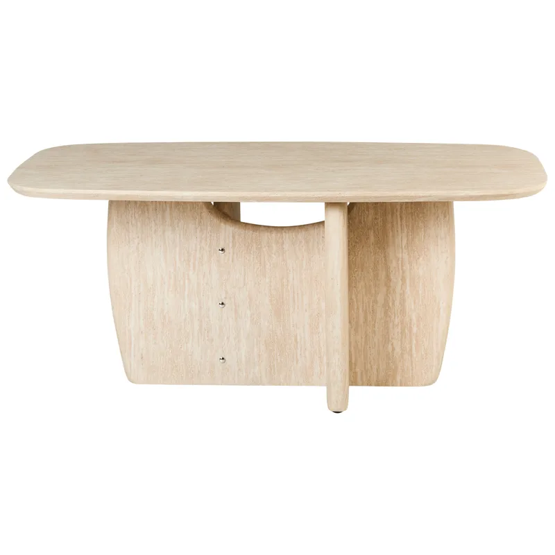 Spisebord Travers 180 cm - Travertin-effekt - Møbler - Borde - Spisebord og køkkenbord
