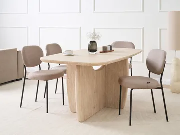 Spisebord Travers 180 cm - Travertin-effekt - Møbler - Borde - Spisebord og køkkenbord