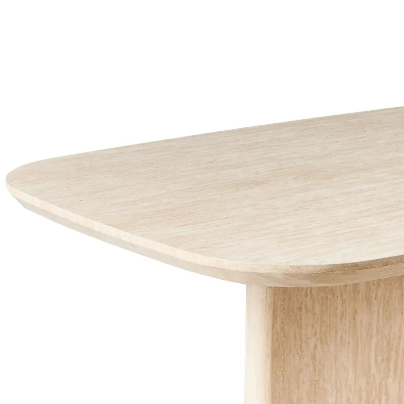 Spisebord Travers 180 cm - Travertin-effekt - Møbler - Borde - Spisebord og køkkenbord