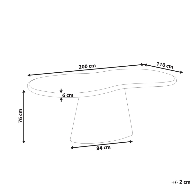 Spisebord udendørs Spoleto 110x200 cm - Beige - Havemøbler - Havebord - Spisebord & havebord