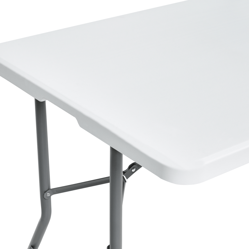 Spisebord udendørs til 6 personer Cugnoli 180 cm 74 cm - Hvid/Sølv - Havemøbler - Havebord - Spisebord & havebord