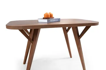 Spisebord Wallxpert Sofya (126 x 75 x 75 cm) Valnød - Valnød - Møbler - Borde - Spisebord og køkkenbord
