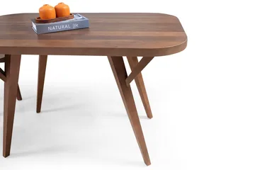 Spisebord Wallxpert Sofya (126 x 75 x 75 cm) Valnød - Valnød - Møbler - Borde - Spisebord og køkkenbord
