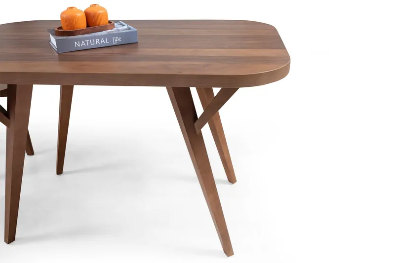 Spisebord Wallxpert Sofya (126 x 75 x 75 cm) Valnød - Valnød - Møbler - Borde - Spisebord og køkkenbord