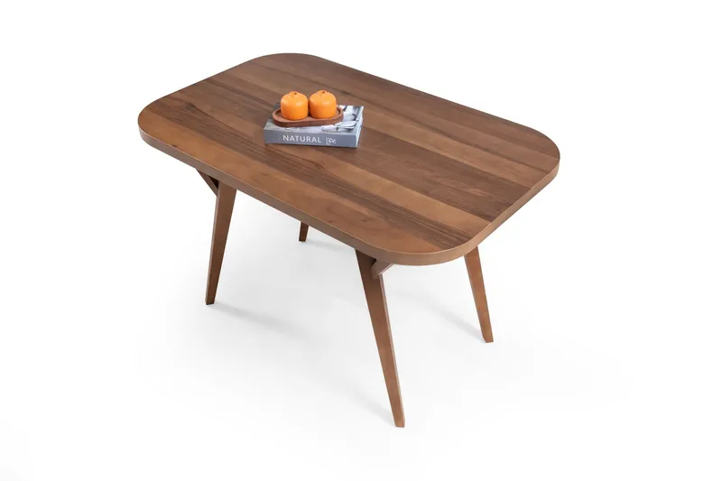 Spisebord Wallxpert Sofya (126 x 75 x 75 cm) Valnød - Valnød - Møbler - Borde - Spisebord og køkkenbord