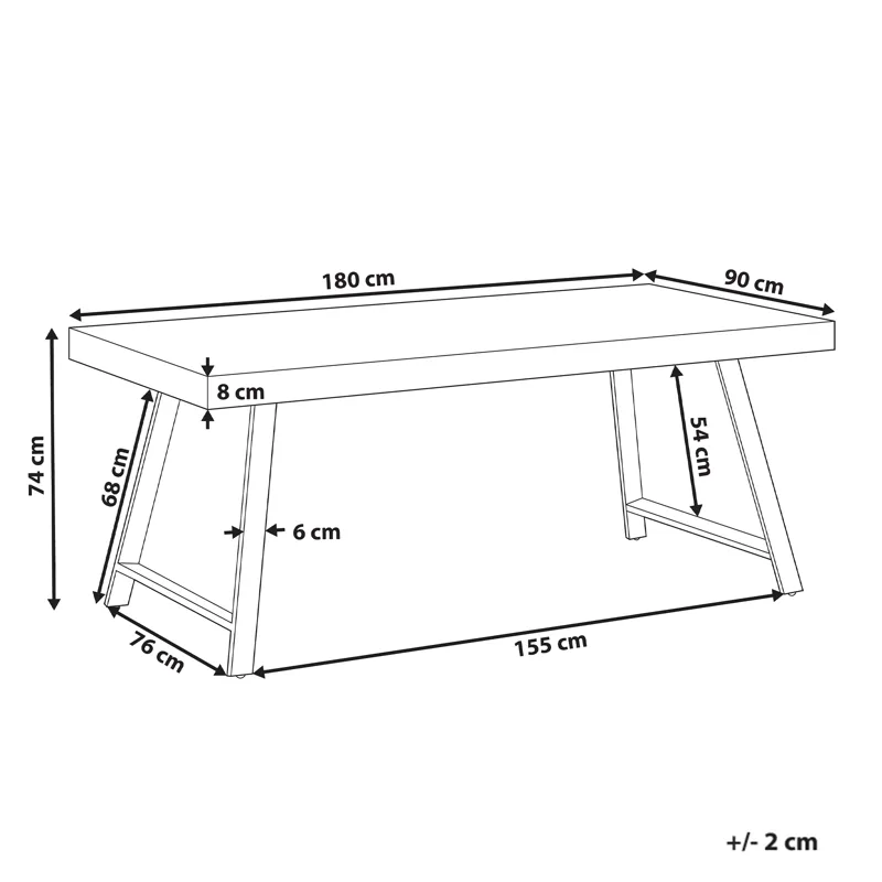 Spisebord Warton 90x180 - Brun - Møbler - Borde - Spisebord og køkkenbord