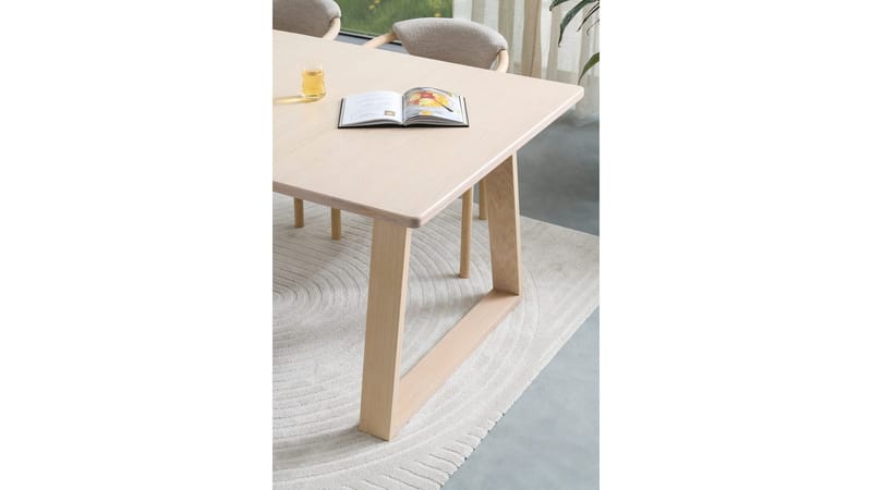 Spisebord Wikdal 220x100 cm - Hvidpigmenteret eg - Møbler - Borde - Spisebord og køkkenbord