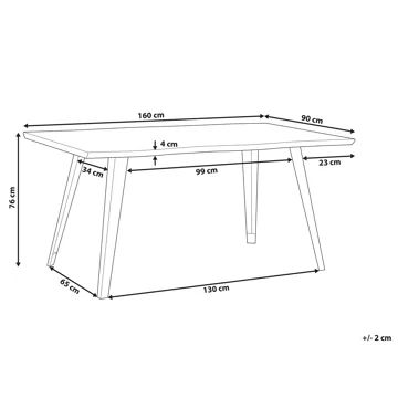 Spisebord Witney 160 cm - Brun - Møbler - Borde - Spisebord og køkkenbord