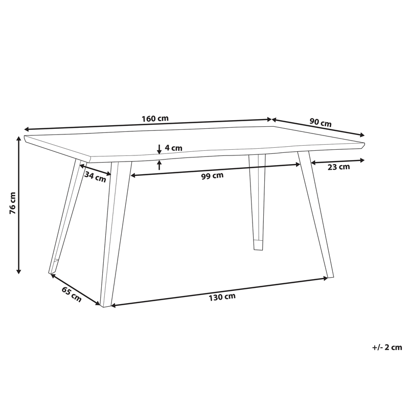 Spisebord Witney 160 cm - Brun - Møbler - Borde - Spisebord og køkkenbord