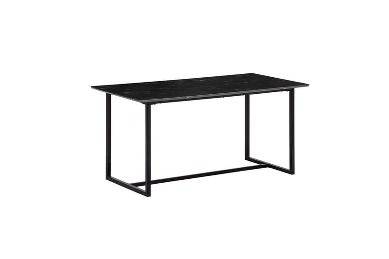 Spisebord Wohnling Industriel loftstil MDF med metalben med gyldne spidser Marmor, Sort, 200x90 cm - Marmor, Sort, 200x90 cm - Møbler - Borde - Spisebord og køkkenbord