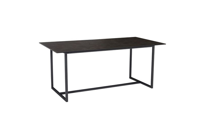 Spisebord Wohnling Keramisk Klassisk Slæde Base Metalramme Sort, Marmorsort - Sort, Marmorsort - Møbler - Borde - Spisebord og køkkenbord
