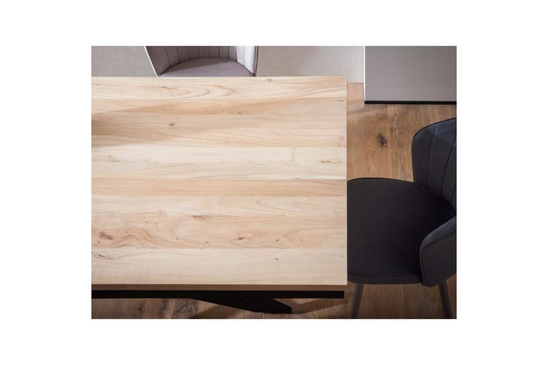 Spisebord Wohnling Massivt træ 200 cm industriel metalramme look bund - Møbler - Borde - Spisebord og køkkenbord
