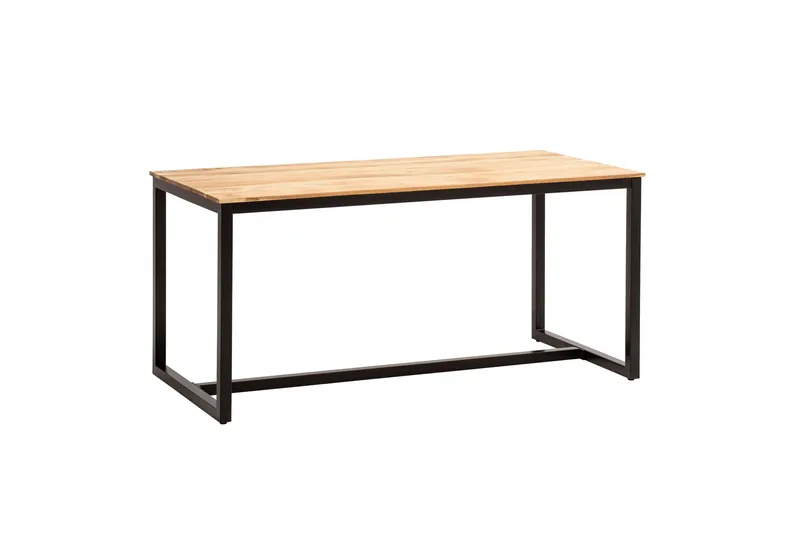 Spisebord Wohnling massivt træ industriloftstil metalrammeben 120x60 cm - 120x60 cm - Møbler - Borde - Spisebord og køkkenbord