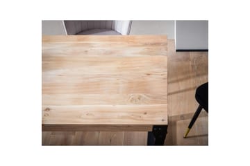 Spisebord Wohnling massivt træ lige metalben, industriel loftstil 180x90 cm - 180x90 cm - Møbler - Borde - Spisebord og køkkenbord