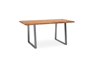 Spisebord Wohnling Massivt træ med trækanter rektangulært landstil Sølv, Lige, 180x90 cm