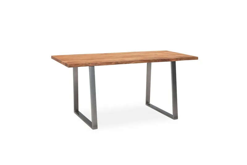 Spisebord Wohnling Massivt træ med trækanter rektangulært landstil Sølv, Lige, 200x100 cm - Sølv, Lige, 200x100 cm - Møbler - Borde - Spisebordssæt