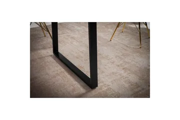 Spisebord Wohnling Massivt træ med trækanter rektangulært landstil Sort, Lige, 140x80 cm - Sort, Lige, 140x80 cm - Møbler - Borde - Spisebord og køkkenbord
