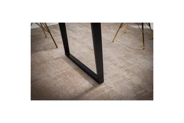 Spisebord Wohnling Massivt træ med trækanter rektangulært landstil Sort, Vinklet, 180x90 cm - Sort, Vinklet, 180x90 cm - Møbler - Borde - Spisebord og køkkenbord