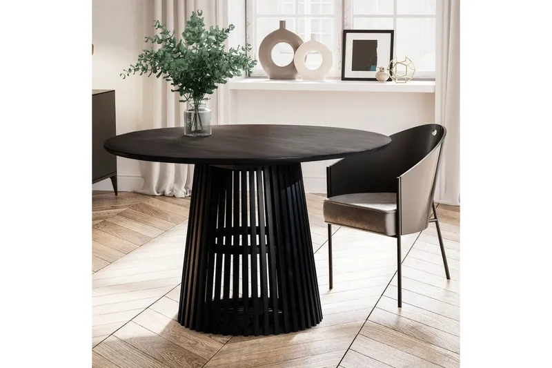 Spisebord Wohnling Rund 120 cm massivt træ loftstil - Møbler - Borde - Spisebord og køkkenbord