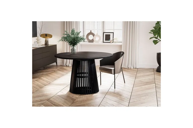 Spisebord Wohnling Rund 120 cm massivt træ loftstil - Møbler - Borde - Spisebord og køkkenbord