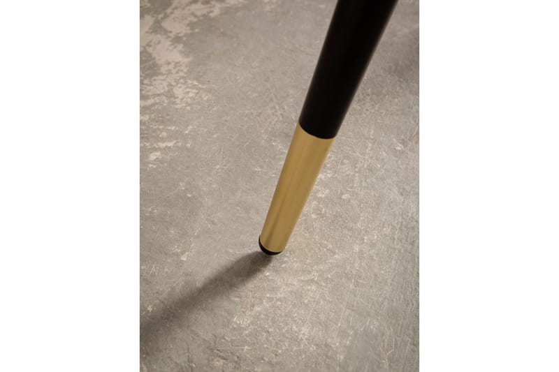 Spisebord Wohnling Rund 75 cm marmorlook moderne med gyldne spidse ben Marmor, Hvid - Marmor, Hvid - Møbler - Borde - Spisebordssæt