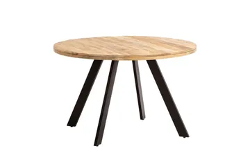 Spisebord Wohnling rundt massivt træ moderne landlig stil 120 cm - 120 cm - Møbler - Borde - Spisebord og køkkenbord